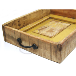 Taca Skrzynka z uchwytami ze starego drewna S 40x29cm